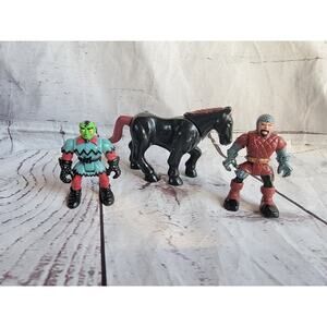 Imaginext Medieval Fantasy Lot of 3 Figures 2001 Goblin Knight Horse